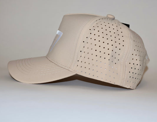 Six Seven Khaki and White Premium Hat