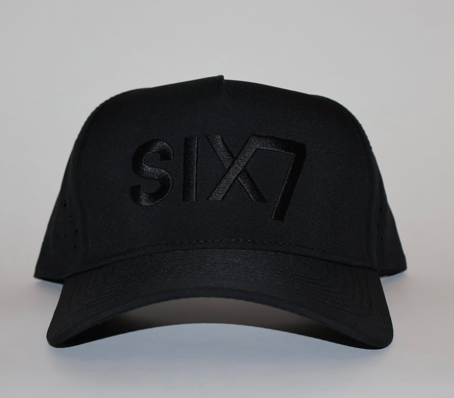 Six Seven black premium snapback hat. Tonal collection for the ones that never stop