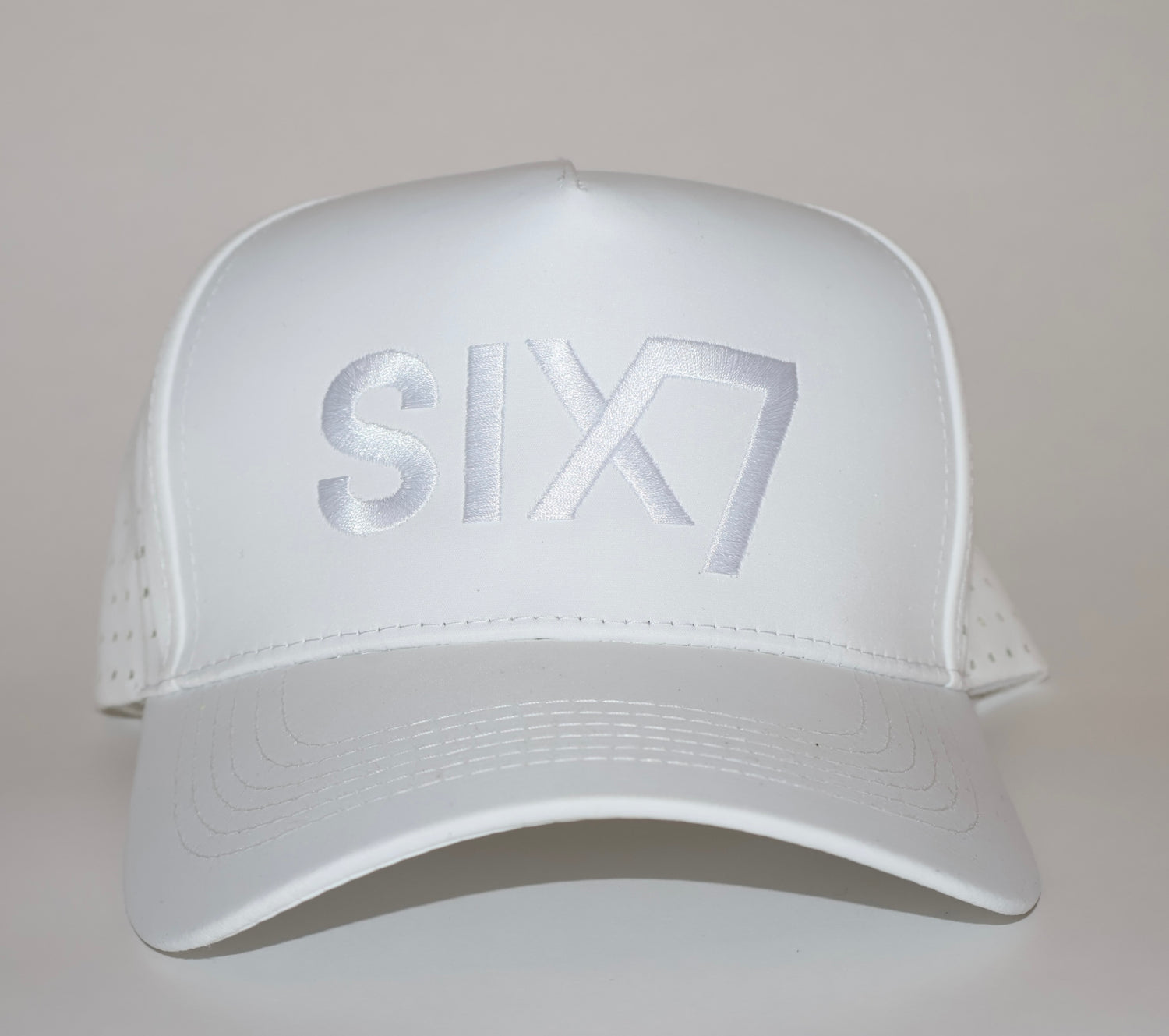 Six Seven White on White Premium Hat