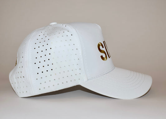 Six Seven White and Gold Premium Hat
