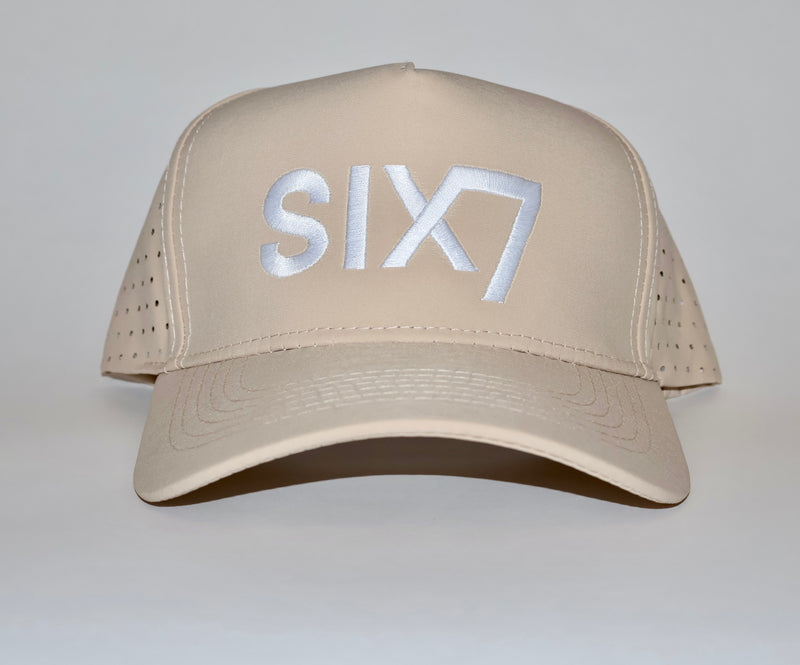 Six Seven Khaki and White Premium Hat