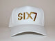 Six Seven White and Gold Premium Hat