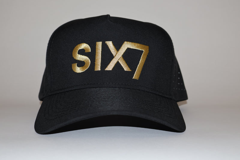 Six Seven Black and Gold Premium Hat
