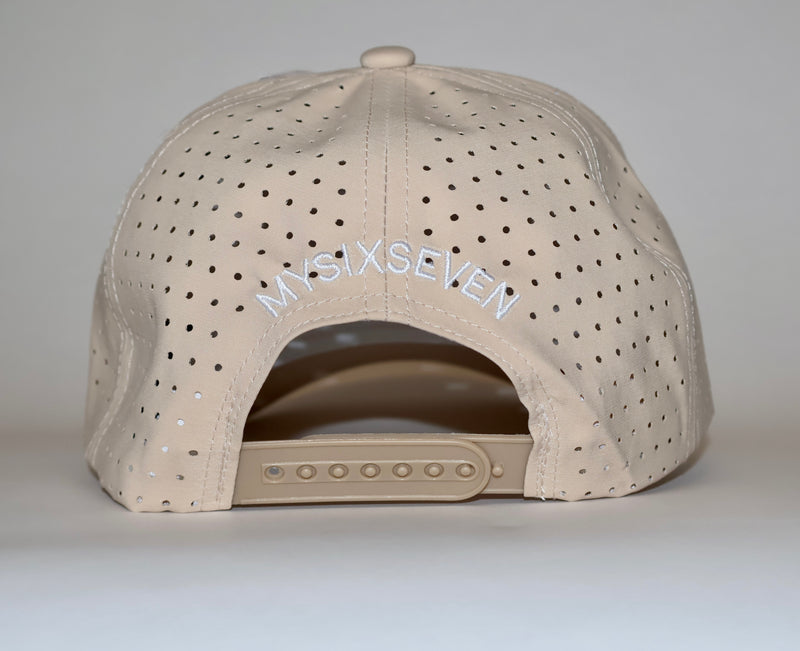 Six Seven Khaki and White Premium Hat