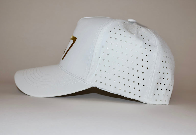 Six Seven White and Gold Premium Hat