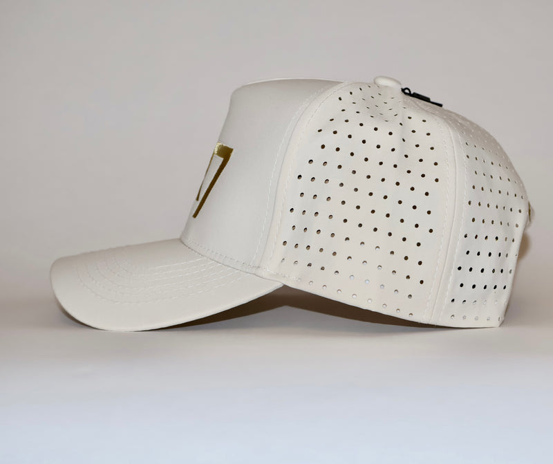 Six Seven Beige and Gold Premium Hat